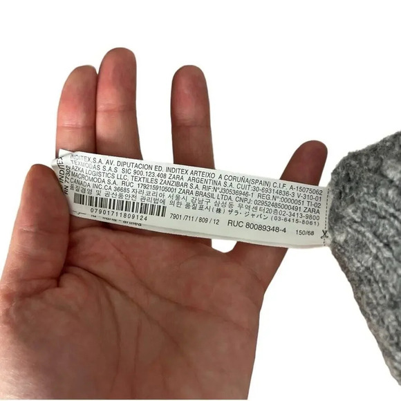 Zara Kid’s Girl Gray Wool Blend Button Up Sweater Collared Size 11-12 Knit - Picture 7 of 7